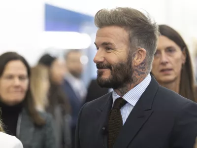 FILED - 21 January 2025, Switzerland, Davos: English former footballer David Beckham attends a session during the World Economic Forum Annual Meeting. Photo: Chris Heeney/World Economic Forum/dpa - ATTENTION: editorial use only and only if the credit mentioned above is referenced in full