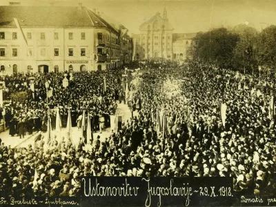 Ustanovitev države SHS / Foto: Fran Grabjec/museum Of Modern History, Ljubljana; Licenca: Javna Domena; Url: Https://commons.wikimedia.org/w/index.php?curid=16934836