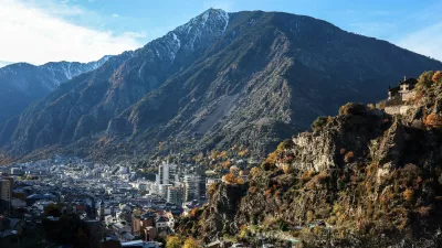 This photograph shows a general view of the city of Andorra la Vella in Andorra on November 30, 2022. Influencers, e-sporters, youtubers: Andorra seduces and attracts the web world, thanks to advantageous tax conditions and a peaceful living environment, with the aim of making this small principality nestled in the heart of the Pyrenees a stronghold for digital professions.,Image: 743133906, License: Rights-managed, Restrictions: TO GO WITH AFP STORY BY FRANCOIS BENEYTOU, Model Release: no 