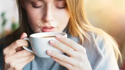Cafe, Winter, Women, Coffee - Drink, Sunset
