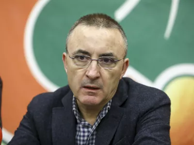 Cheche Muler21.11.2024 - pogovor z Davorjem Užbincem, direktorjem Cedevite Olimpije, in Chechujem Mulerom, &scaron;portnim direktorjem ljubljanskega klubaFOTO: LUKA CJUHA
