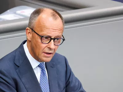 German Chancellor Friedrich Merz delivers a speech during a session of Germany's lower house of parliament, the Bundestag, in Berlin, Germany June 11, 2026. REUTERS/Nadja Wohlleben