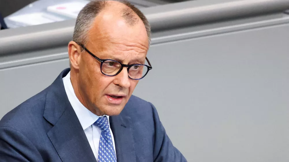 German Chancellor Friedrich Merz delivers a speech during a session of Germany's lower house of parliament, the Bundestag, in Berlin, Germany June 11, 2026. REUTERS/Nadja Wohlleben