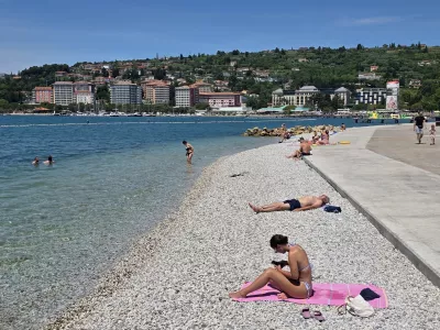 plaža Portorož, Metropol, prodec / Foto: Katja Gle&scaron;čič 