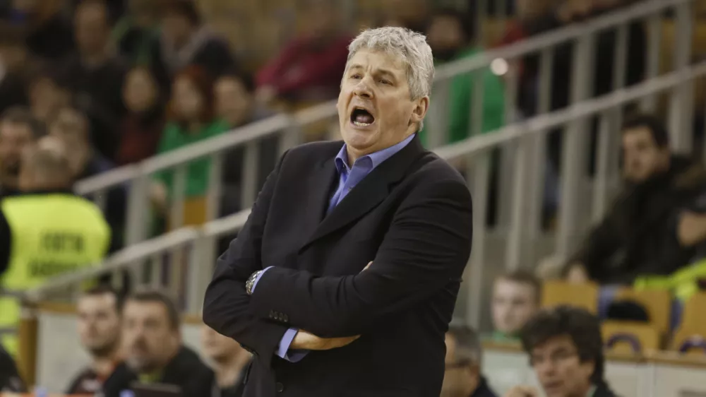 trener KK Zlatorog Ale&scaron; Pipan- ko&scaron;arka - Olimpija: Zlatorog, pokal Spar, četrtfinale, povratna tekma///FOTO: Jaka Gasar