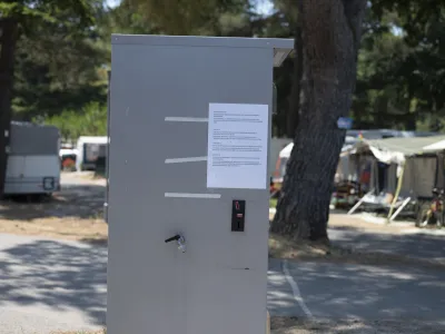 Kamp Ankaran- 23.07.2022 - Redukcija vode zaradi su&scaron;e na Primorskem //FOTO: Nik Erik Neubauer