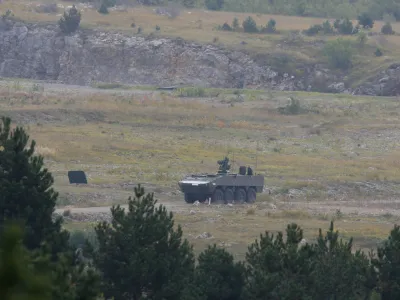 Oklepnik patria na voja&scaron;ki vaji Slovenske vojske.