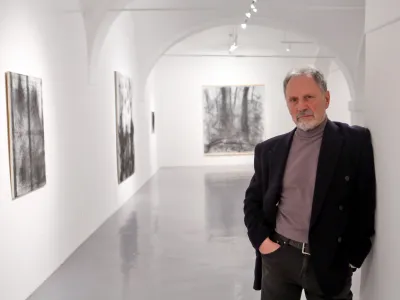akademski slikar Herman Gvardjančič - 06.03.2018 &ndash; razstava z naslovom ATOMOS, slikarja Hermana Gvardjančiča//FOTO: Tomaž Skale