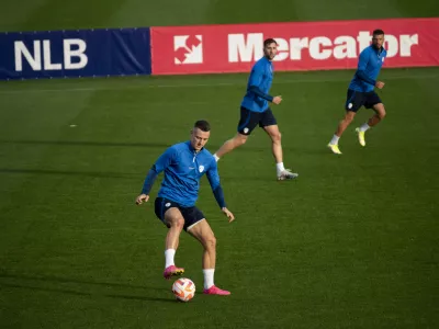 Žan Celar- 09.10.2023 &ndash; Nacionalni nogometni center Brdo - nogometna reprezentanca &ndash; trening pred kvalifikacijskima tekmama za EP 2024 proti Finski in Severni Irski, //FOTO: Nik Erik Neubauer