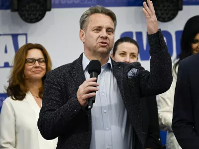 Gibanje SvobodaTomaž Vesel- 6.04.2024 &ndash; 1. festival SVOBODE, Zbilje.  //FOTO: Nik Erik Neubauer