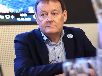 Damjan Polh, novi predsednik sindikata FIDES, sindikat zdravnikov in Zobozdravnikov Slovenije- 15.03.2023 &ndash; pogajanja o plačah v zdravstvu - nadaljevanje pogajanj o zdravstvenem plačnem stebru med vlado in reprezentativnimi sindikati s tega področja - //FOTO: Luka Cjuha