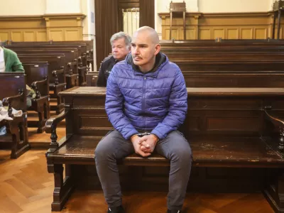 - Ale&scaron; Kro&scaron;elj,- 25.09.2024. - Sojenje Ale&scaron;u Kro&scaron;lju za uboj lastne mame. //FOTO: Bojan Velikonja