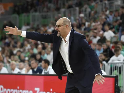 Zvezdan Mitrović29.09.2024 - Ko&scaron;arka Cedevita Olimpija - Dubaj v drugem krog regionalne liga ABA.FOTO: LUKA CJUHA