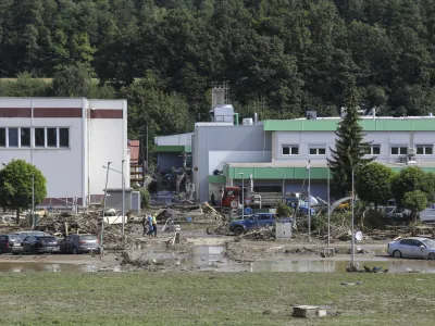 Industrijska cona Ljubno- Ljubno ob Savinji - odpravljanje posledic poplav &ndash; sanacija &scaron;kode -- 08.08.2023 &ndash; najhuj&scaron;a naravna ujma v zgodovini Slovenije - prizadeti dve tretjini države - ujma - poplave &ndash; zemeljski plazovi &ndash; //FOTO: Luka Cjuha